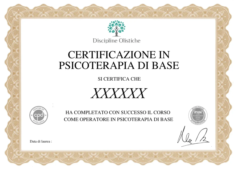 Introduzione alla Psicoterapia di base Formazione in Psicoterapia